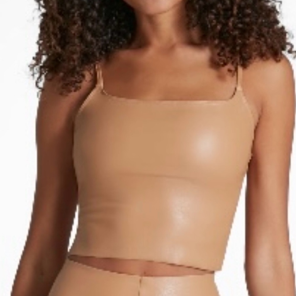 Commando Camel Faux Leather Top